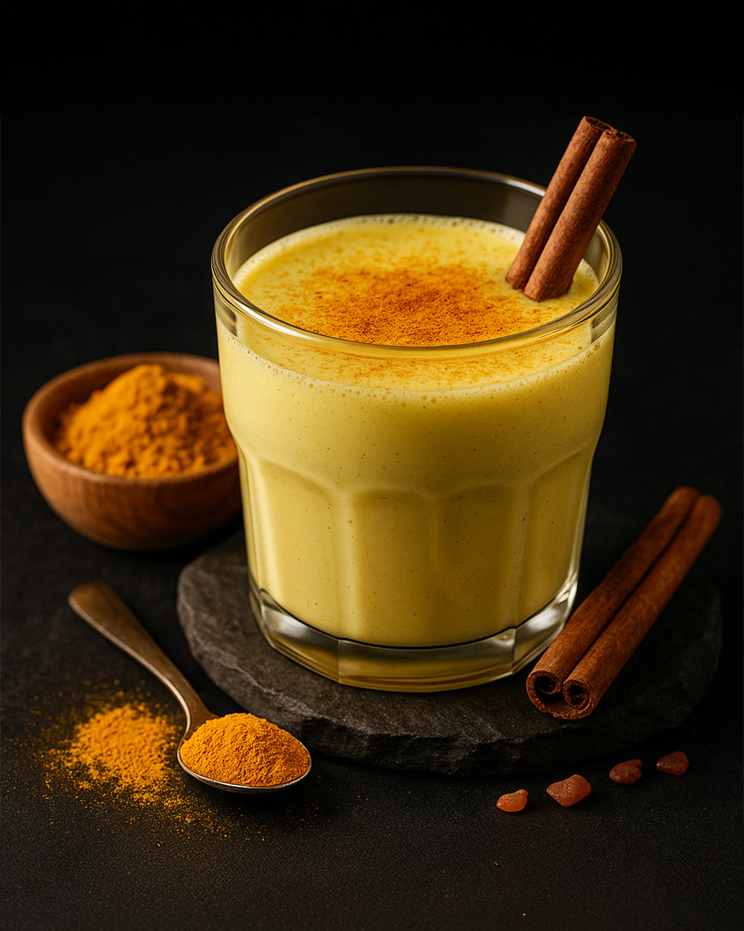 Batido dorado con cúrcuma y canela