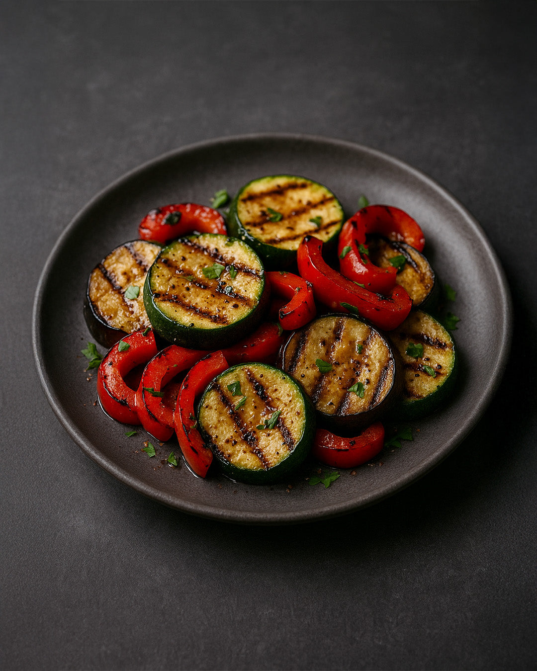 Vegetales grillados con Mix de Pimientas